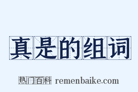 真是的组词是什么意思的图片
